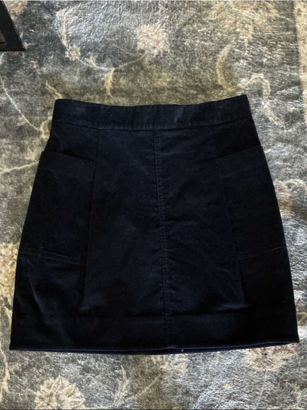 COS Navy Corduroy Mini Skirt with Pockets